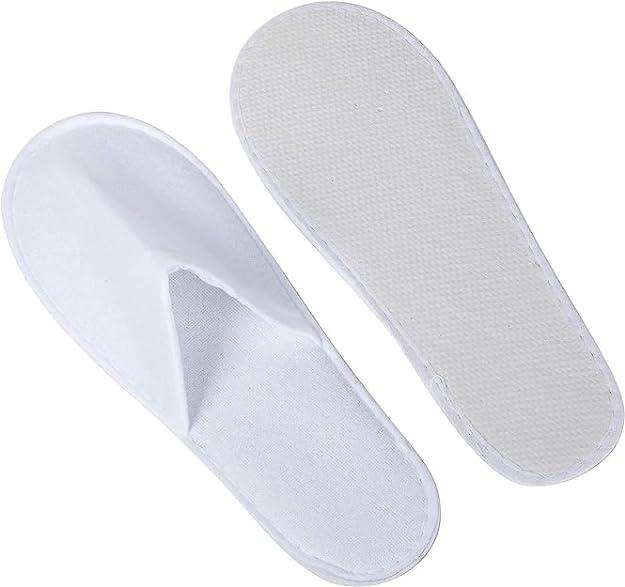 12 Pairs Disposable Closed Toe Slippers 3 mm EVA - Non-Slip/Unisex/Eco-Friendly Indoor Slippers for Hotel, Guests, Home, Travel & Spa